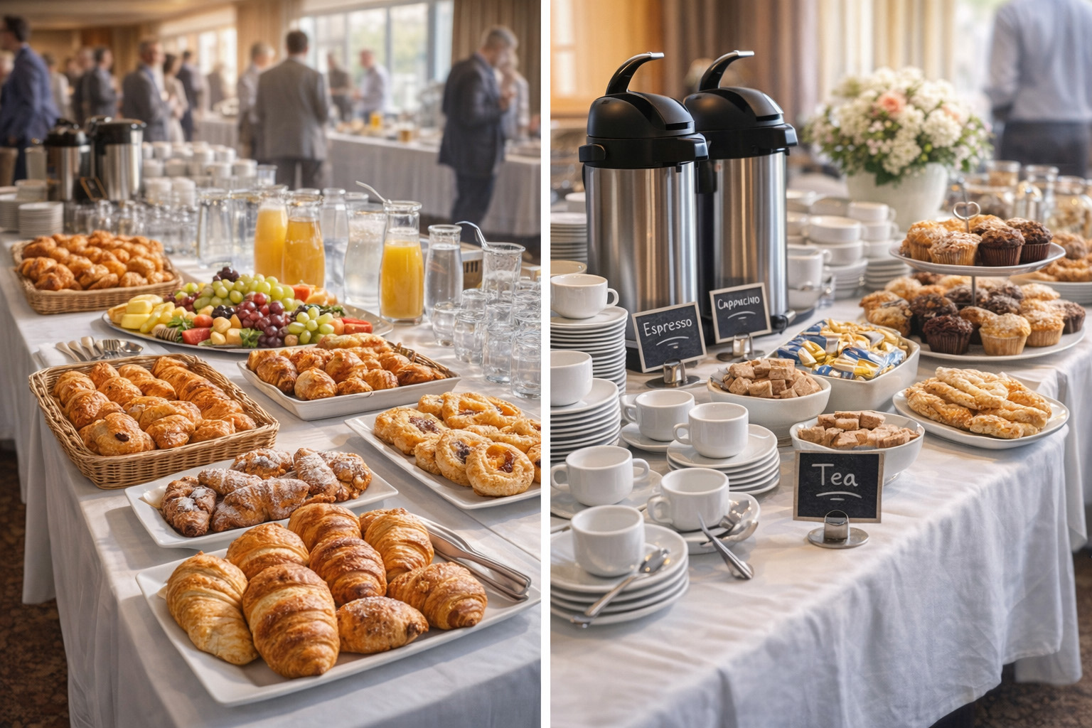 Breakfast and coffee breaks